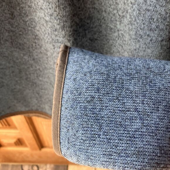 LL Bean Mens Sweater Fleece Pullover Jacket Blue 1/4 Snap Slightly Fitted XXLT - Picture 9 of 14